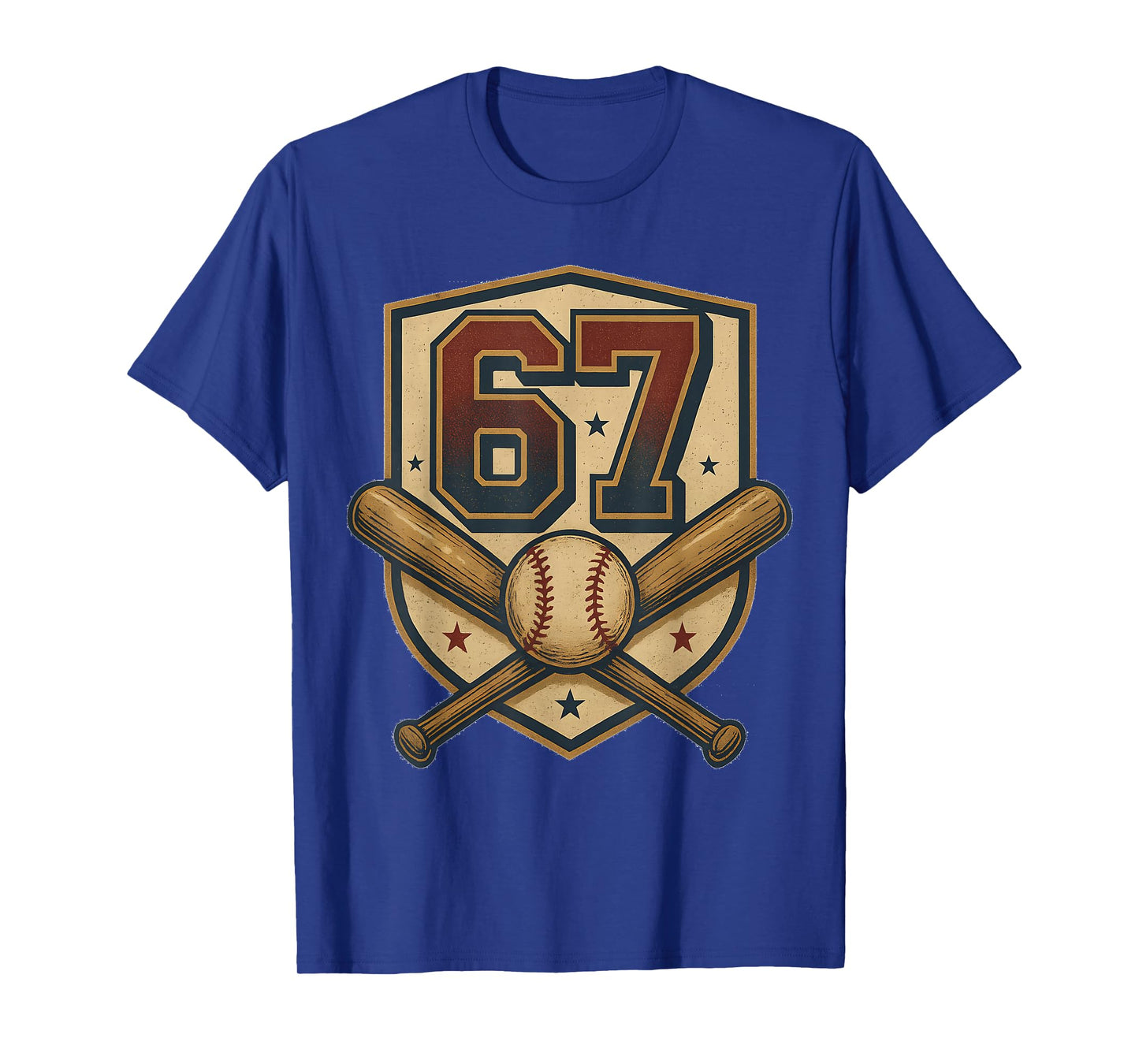 67 Baseball Meme Vintage Sports Crest Funny Retro 67 Player T-Shirt