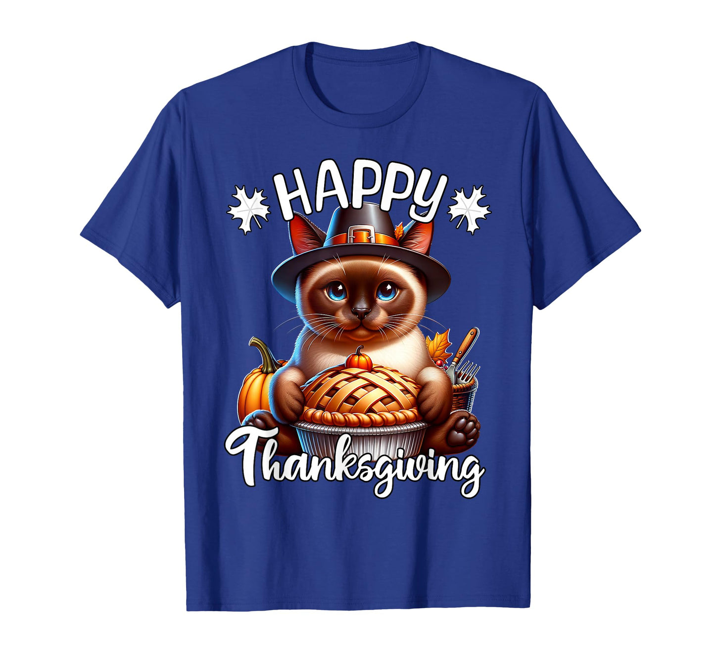 Siamese Cat Happy Thanksgiving Siamese Cat T-Shirt