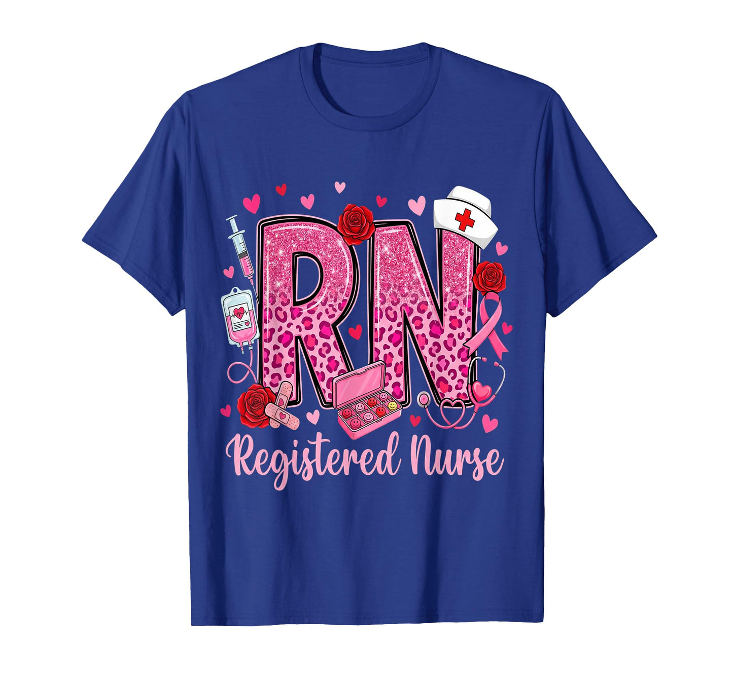 Healthcare Heart Registered Nurse RN Valentines Nurses T-Shirt
