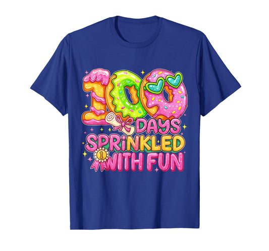 100 Days of School Sprinkled Donuts Fun Teacher Girls T-Shirt