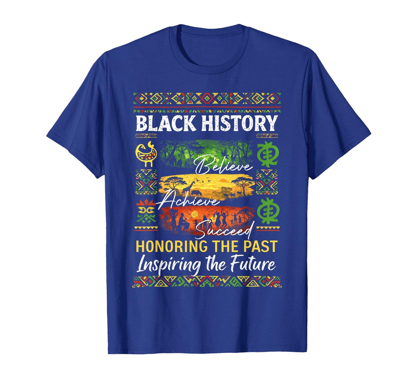 Black History Month Believe Achieve Succeed African Freedom T-Shirt