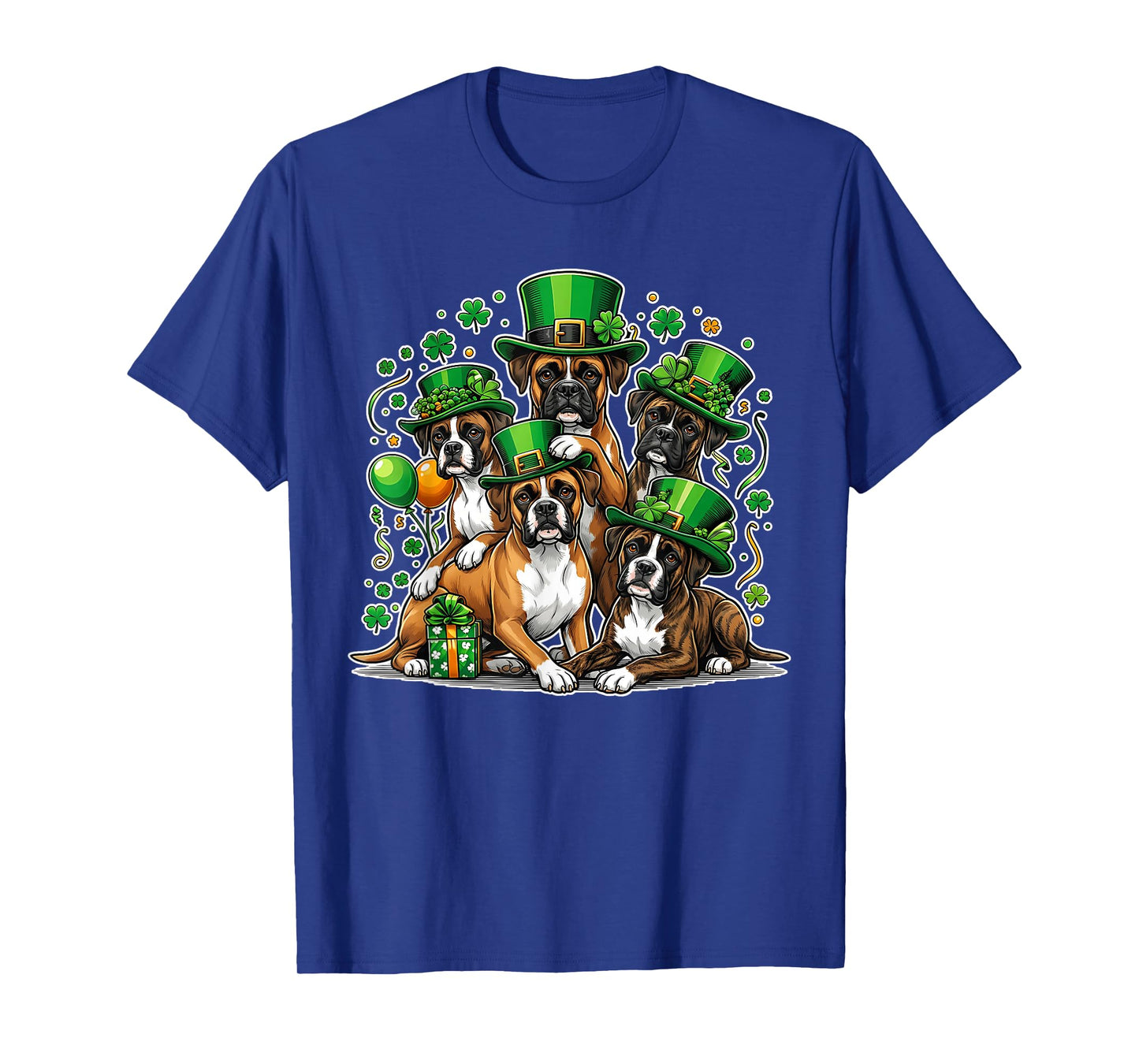 Funny St Patricks Day Boxer Dog Lover Women Men Kids T-Shirt