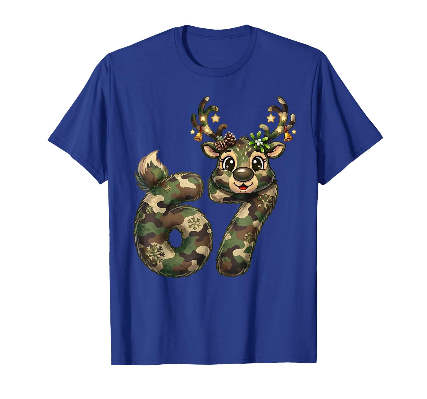 Funny 67 Christmas Holiday Camo Hunting Reindeer Deer Xmas T-Shirt