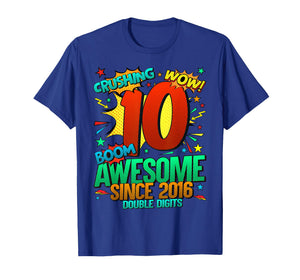 Official Double Digits 10 Year Old Gifts 10th Birthday Boy T-Shirt