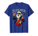 Sleigher Rock Santa Funny Metal Christmas Design T-Shirt