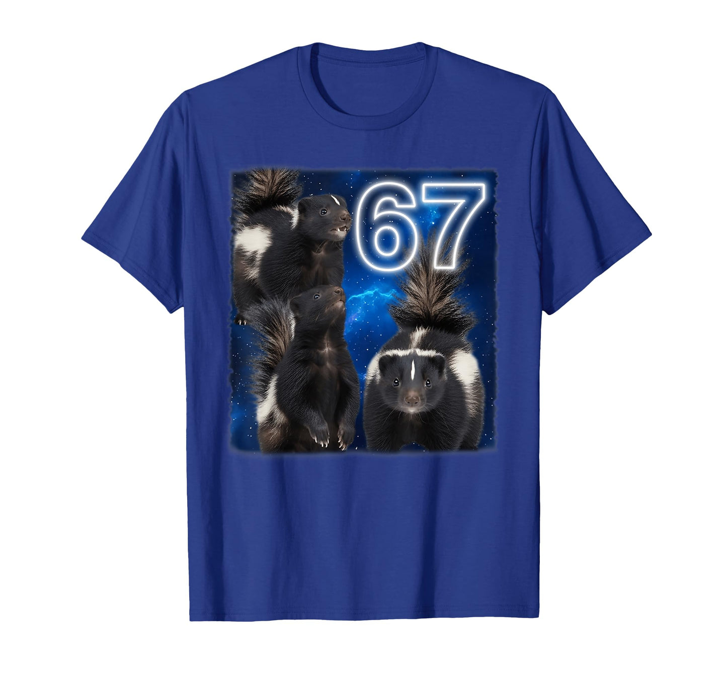 67 Meme Skunk Howling at The Moon Parody 67 Six Seven Meme T-Shirt