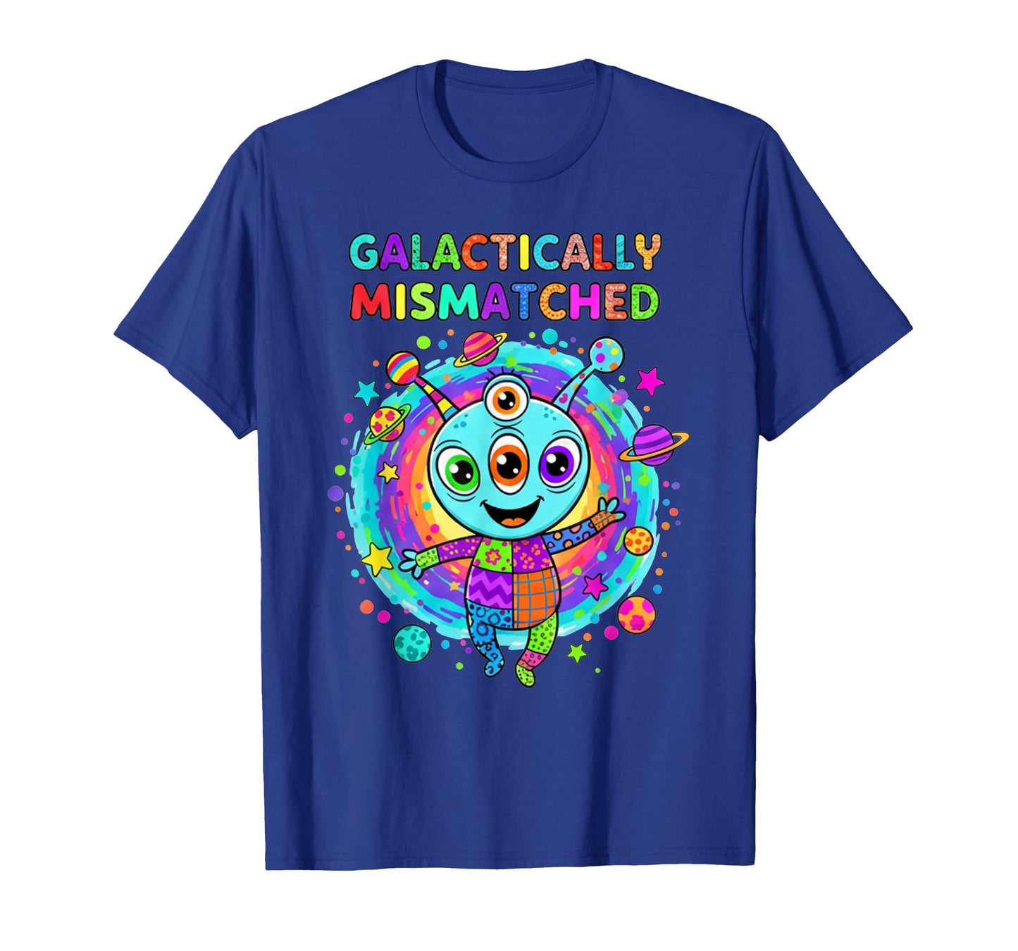 Galactically Mismatched Alien Mismatch Day Spirit Week T-Shirt