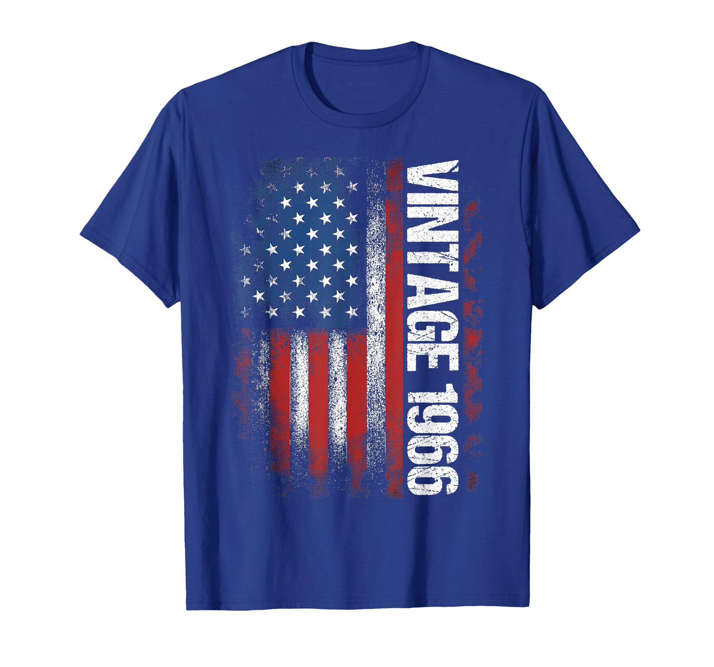 Vintage 1966 60th Birthday Gifts 60 Years Old American Flag T-Shirt