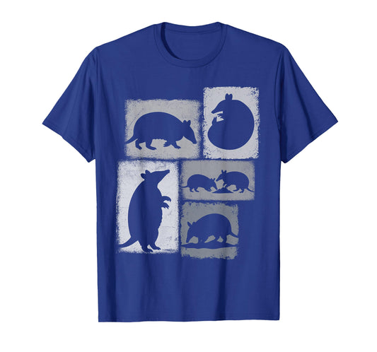 Armadillo Vintage Collage Wildlife Lover T-Shirt