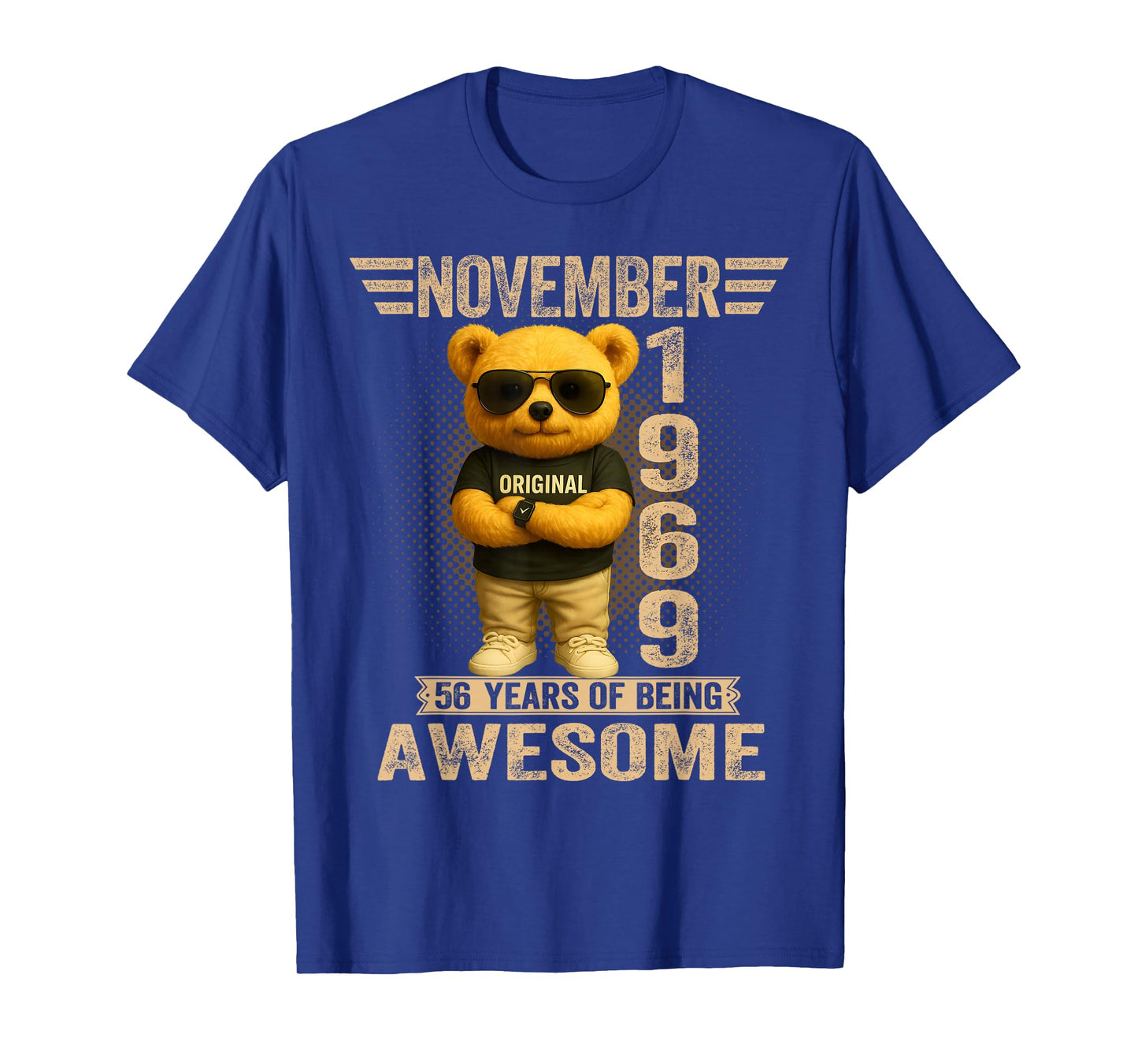 56 Year Old November 1969 Teddy Bear 56th Birthday Men Women T-Shirt