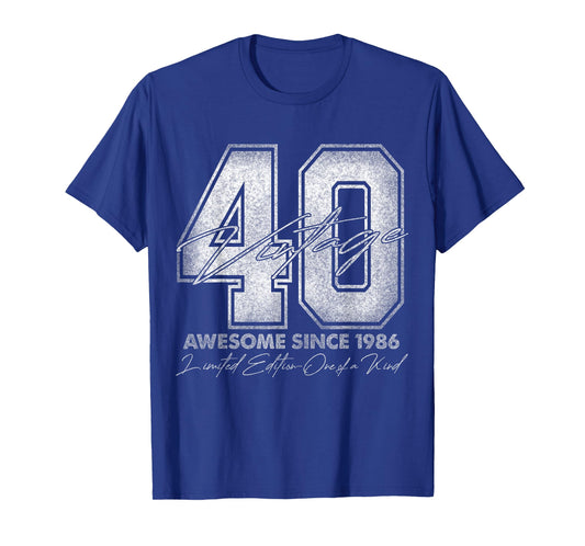 40 Year Old Gifts Vintage 1986 Limited Edition 40th Birthday T-Shirt