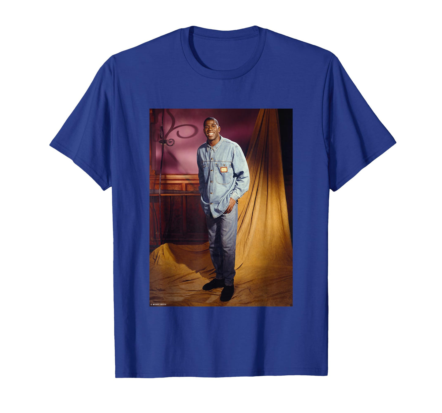 Magic Johnson Basketball Legend LA Lakers by Michael Grecco T-Shirt