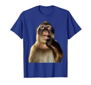 Monkey Y2K T-Shirt Funny Thinking Monkey Meme Brainrot Gift T-Shirt