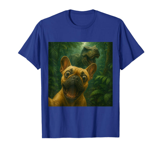 Frenchie T-Rex Dinosaur Funny Dog T-Shirt