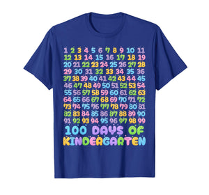 100th Day of School Teacher 100 Days of Kindergarten Kids T-Shirt