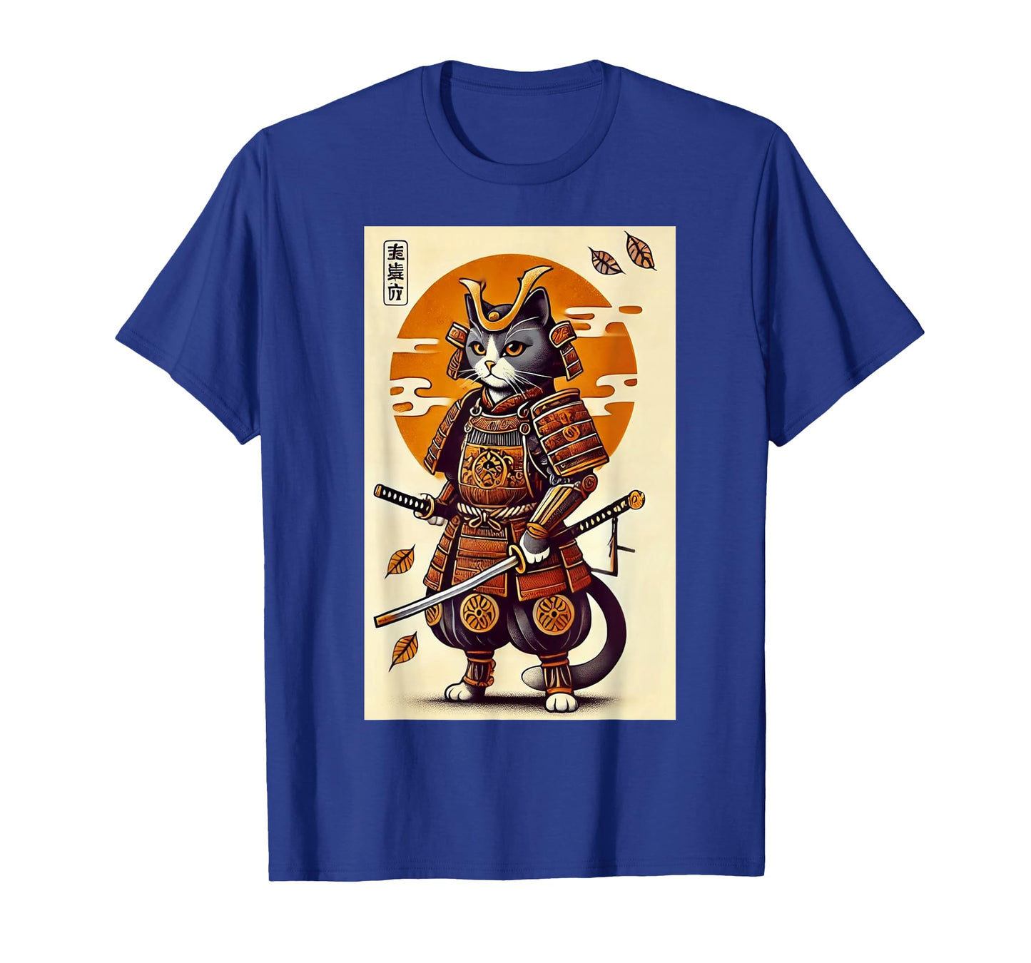 Samurai Cat Warrior Art Cat Samurai Japanese Aesthetic T-Shirt