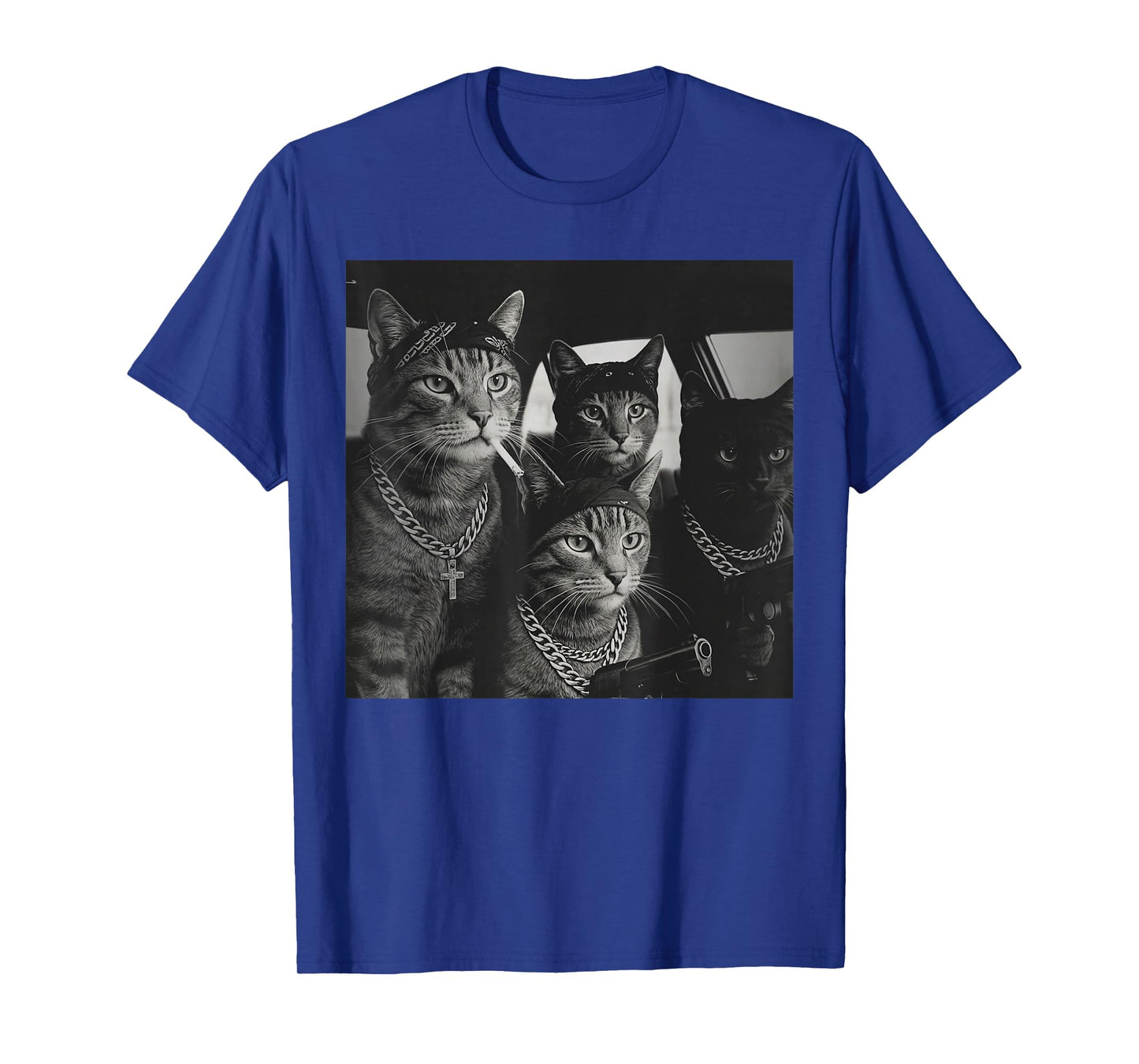 Vintage Funny Gangster Cat Gang Meme Street Cat Lovers T-Shirt
