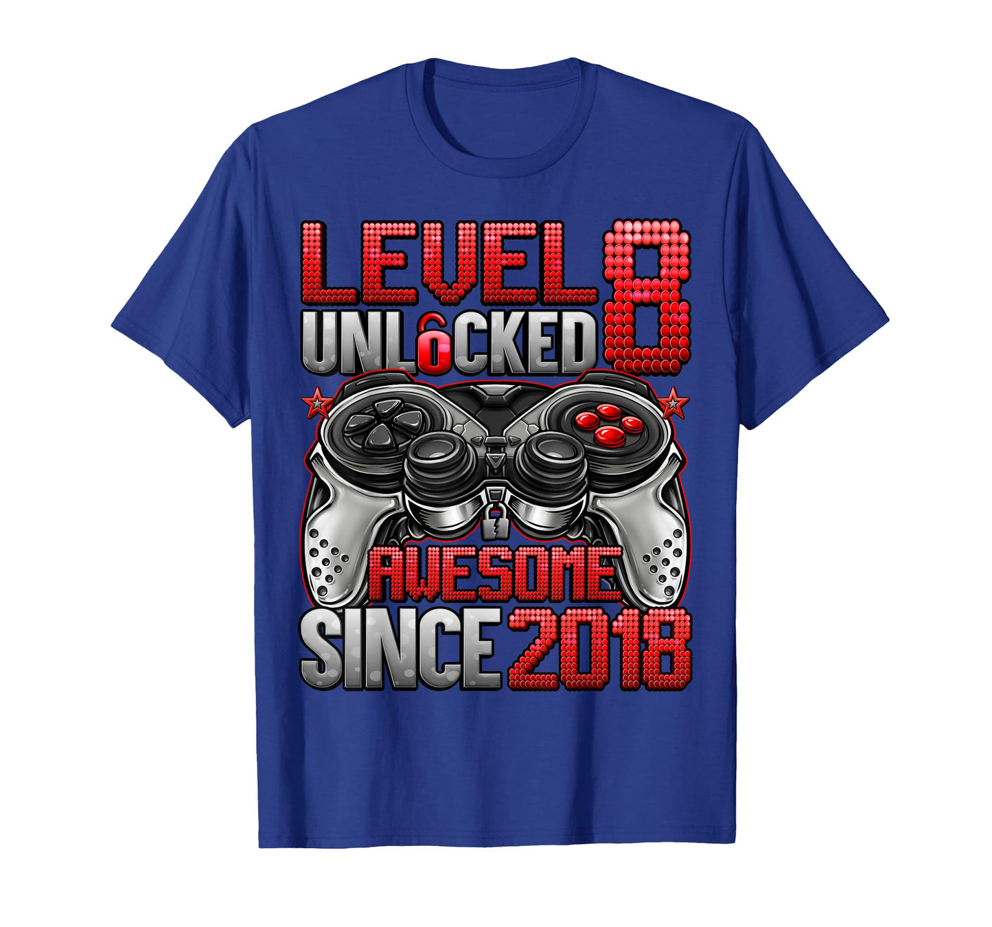 Level 8 Unlocked 8 Year Old Gifts for Boys 8th Birthday Boy T-Shirt