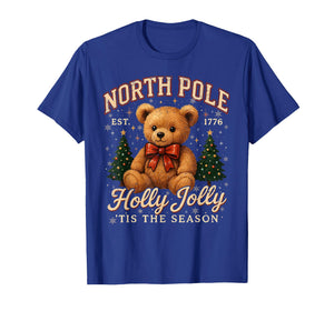 North Pole Teddy Bear Christmas Tee T-Shirt
