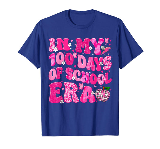 in My 100 Days of School Era 100th Day Teacher Girl T-Shirt