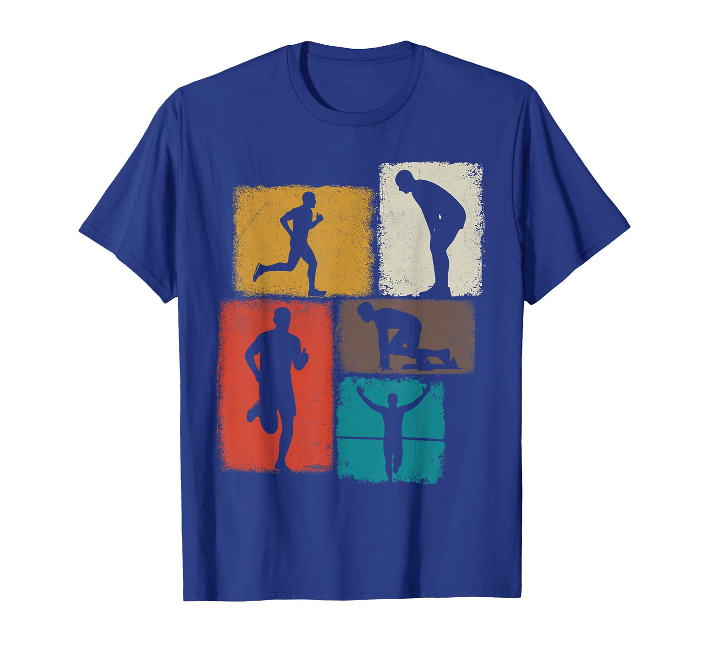 Running Collage Runner Men Coach Marathoner Run Dad T-Shirt