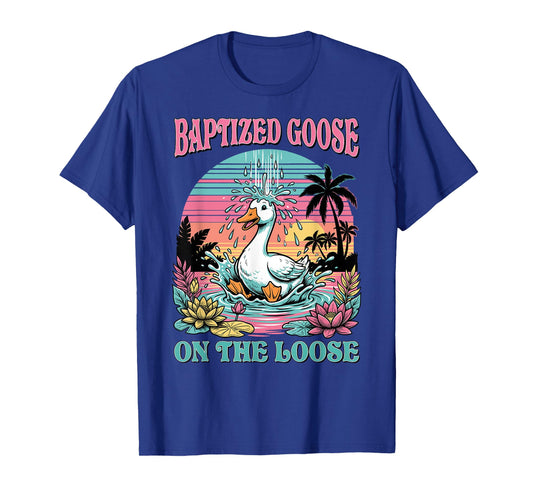 Christian Silly Goose Getting Baptized Funny Baptism T-Shirt