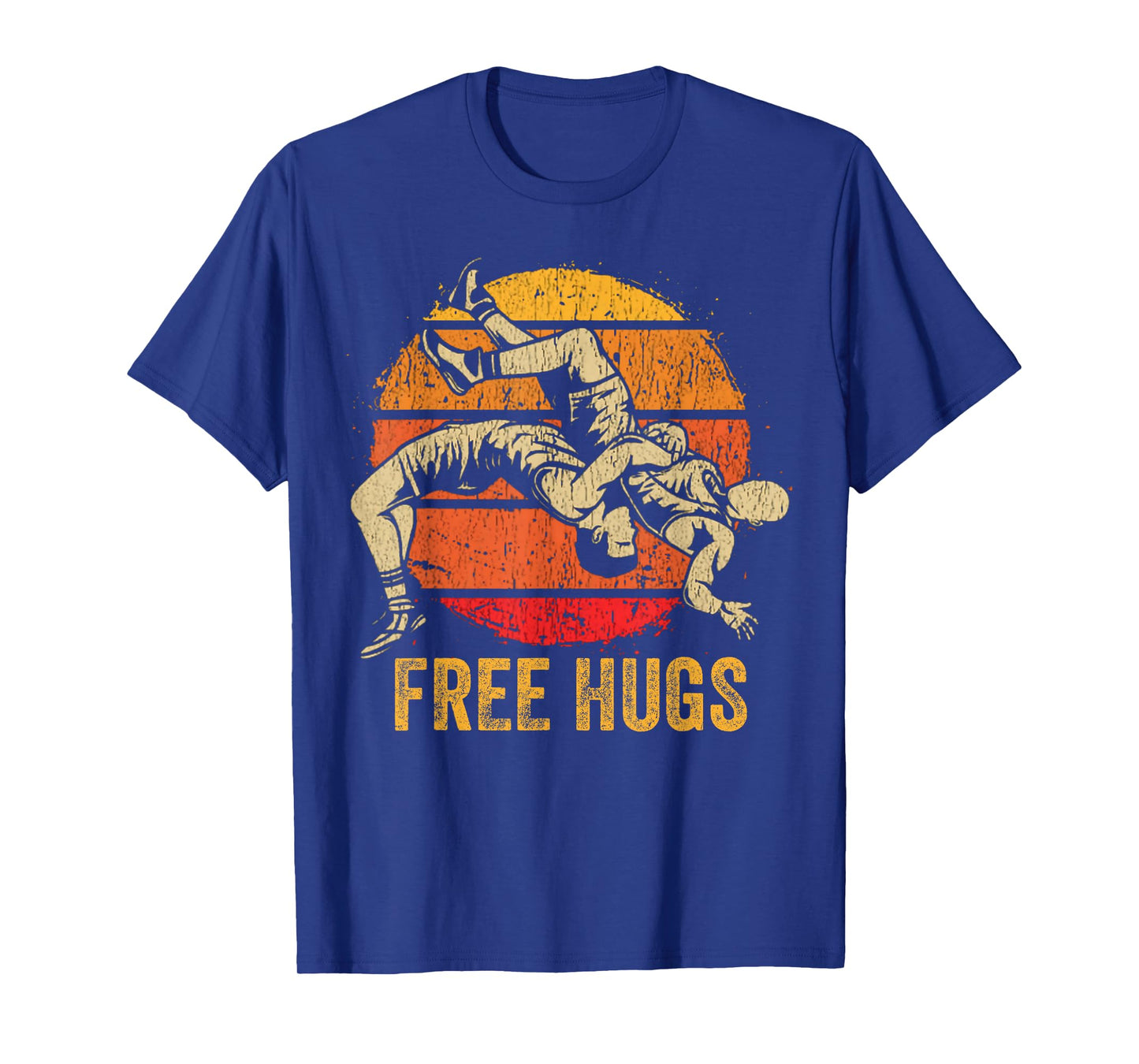 Funny Wrestling Free Hugs Wrestling Mom Men Boys Kids T-Shirt