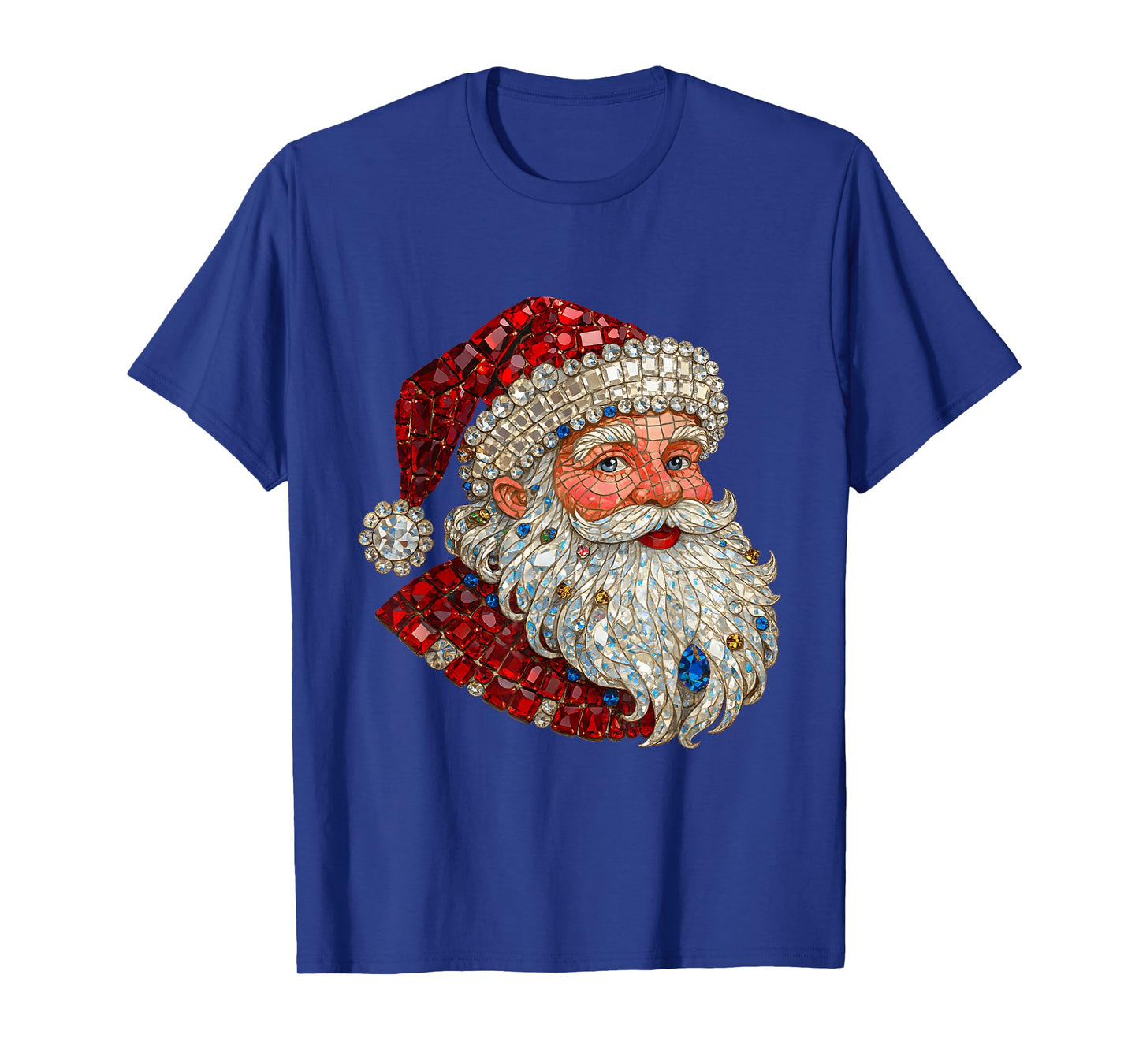 Jeweled Glam Santa Sparkle Christmas T-Shirt