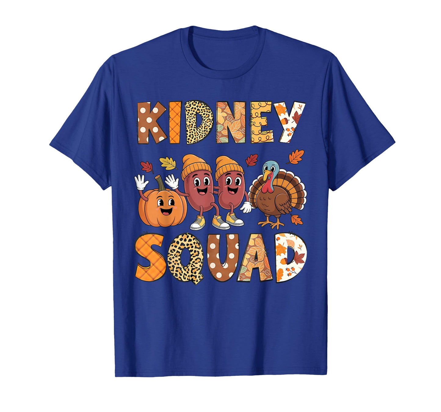Kidney Squad Turkey Pumpkin Dialysis Nurse Thanksgiving T-Shirt
