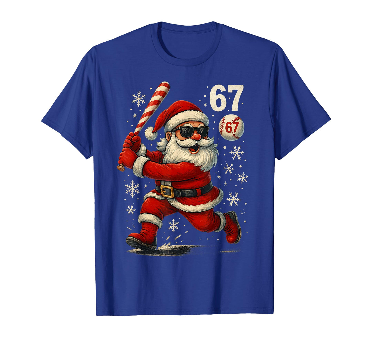 Funny Baseball Santa 67 Christmas Xmas Pajamas Boys T-Shirt