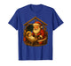 Christmas Design Kneeling Santa Claus with Baby Jesus T-Shirt