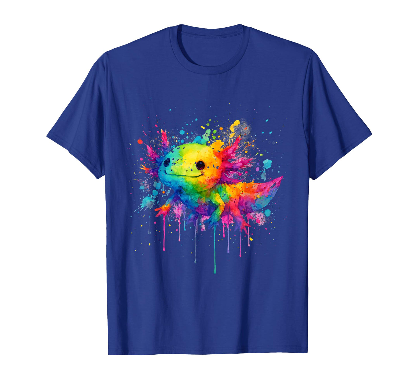 Cute Pet Lover Colorful Paint Color Axolotl Vibrant T-Shirt