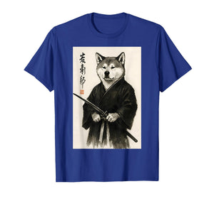Traditional Sumi-e Aesthetic Warrior Japanese Akita Inu T-Shirt