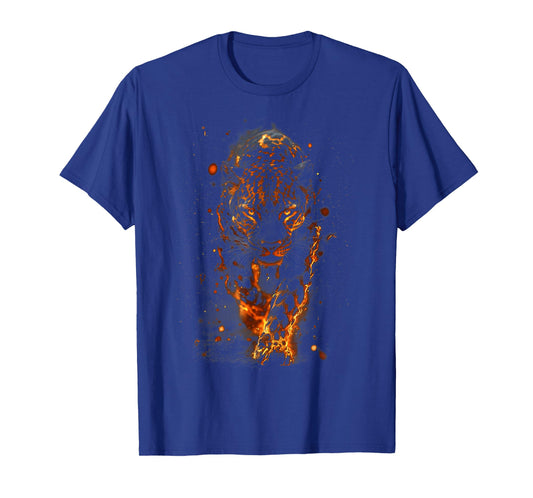 Flaming Jaguar Fierce Leopard Wild Fire Animal Spirit Art T-Shirt