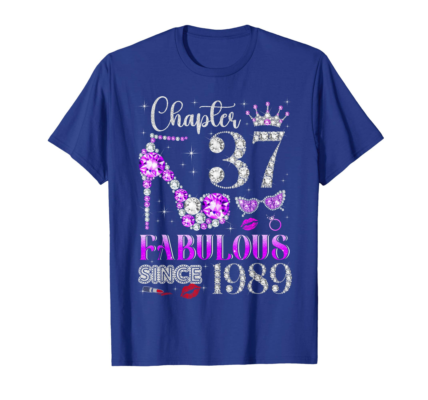 Chapter 37 Fabulous Since 1989 37Th Birthday Ladies Girls T-Shirt