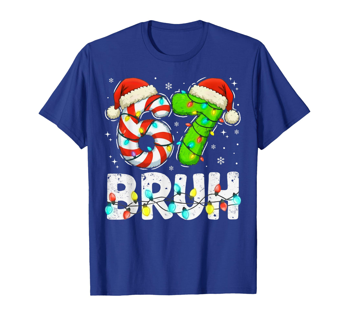 Christmas 67 Bruh Six Seven 6 7 Meme Funny Boy Girl Kids T-Shirt