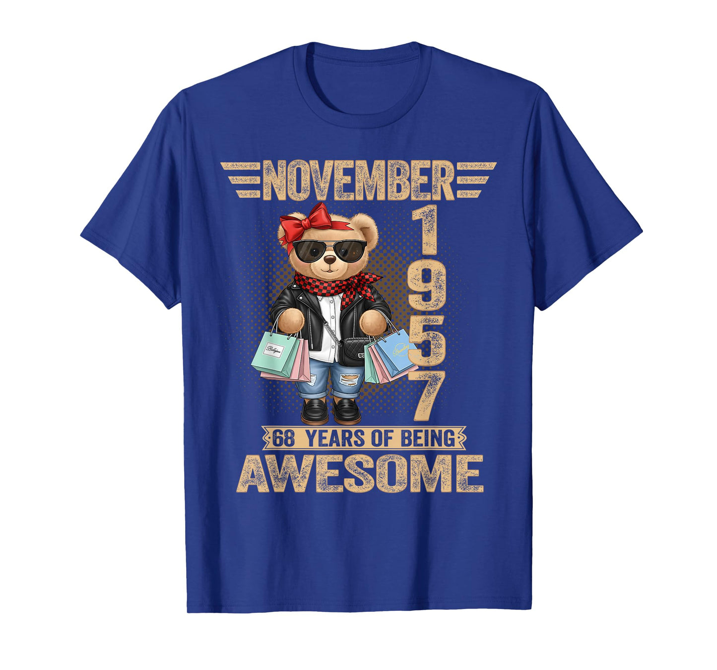 68 Year Old November 1957 Teddy Bear 68th Birthday Women T-Shirt