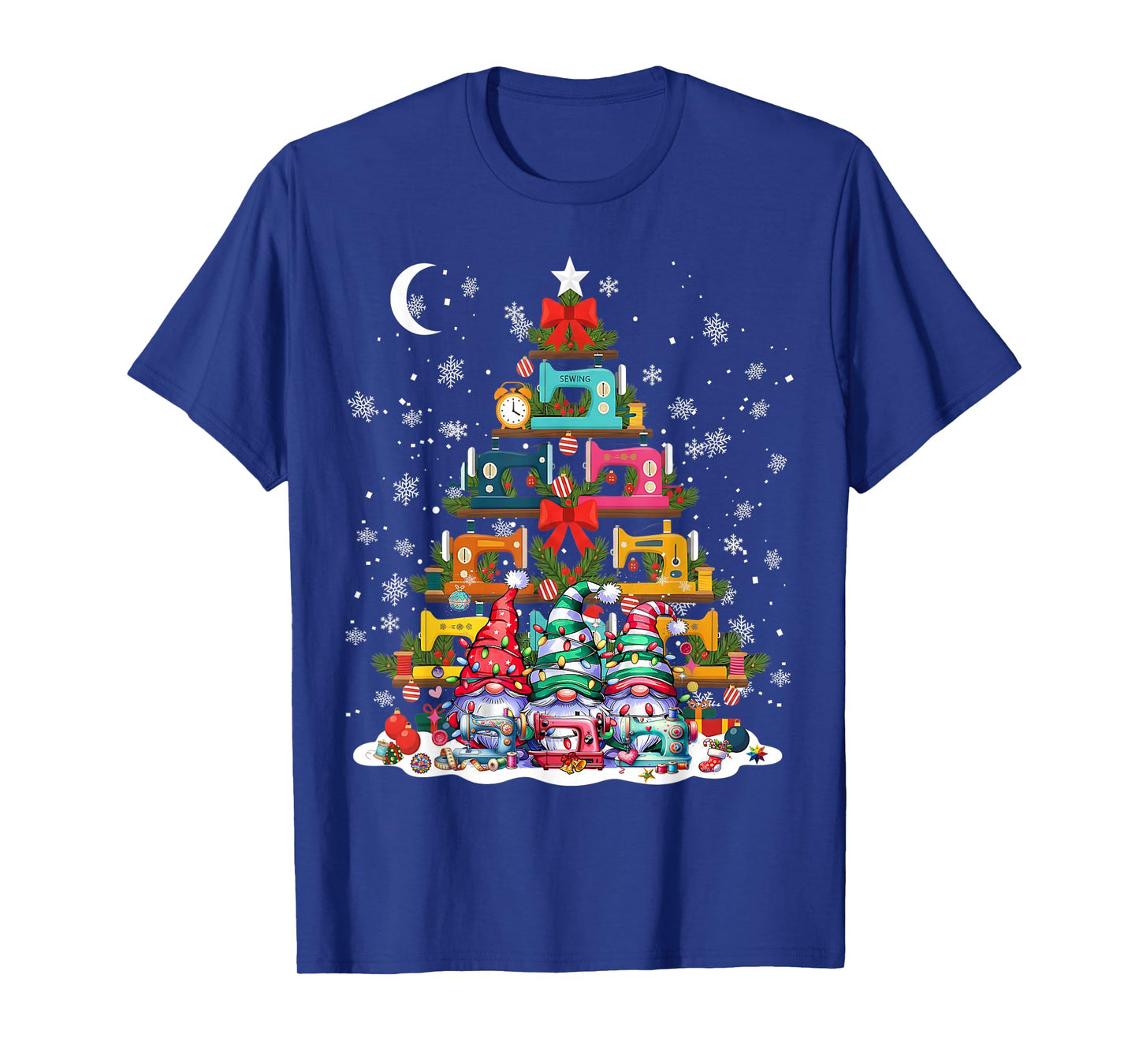 Cute Sewing Quilting Sewing Machine Christmas Tree Christmas T-Shirt