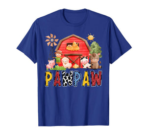 Pawpaw Red Farm Cow Birthday Boy Matching Family Party T-Shirt