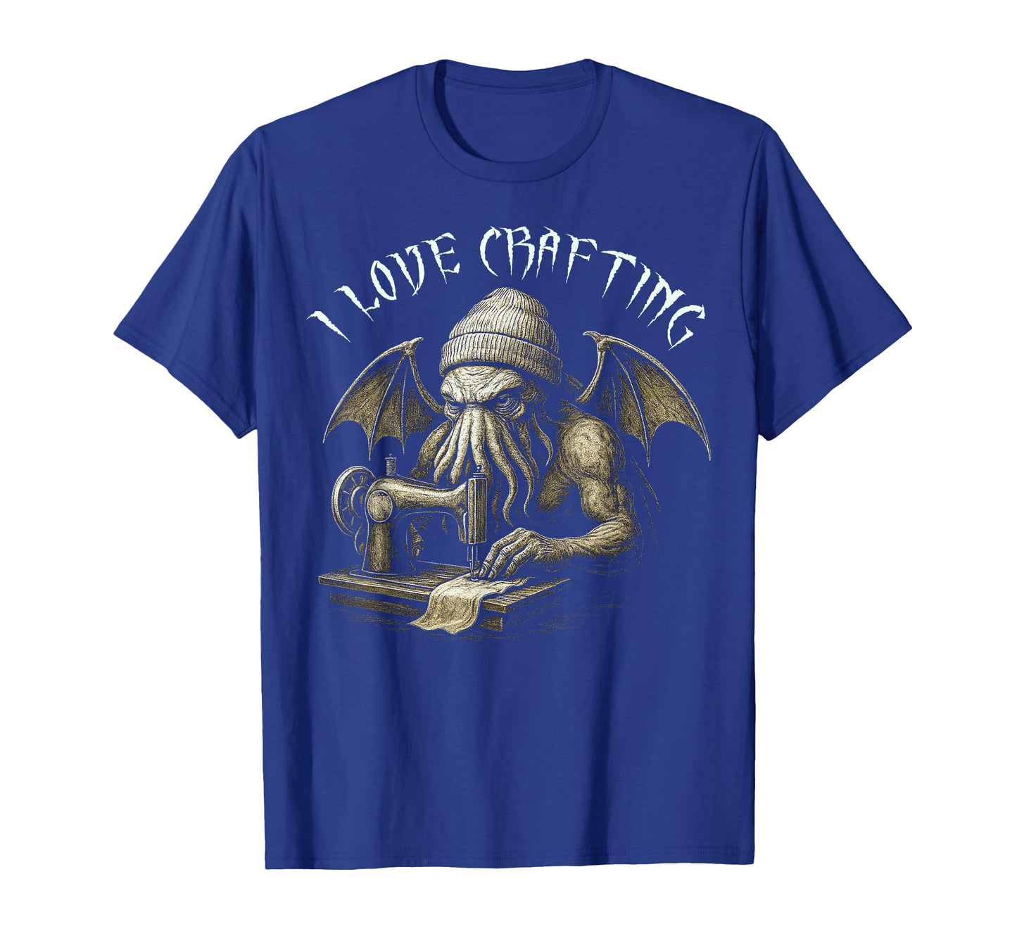 Cthulhu I Love Crafting, Lovecraftian Horror Sewing Cthulhu T-Shirt