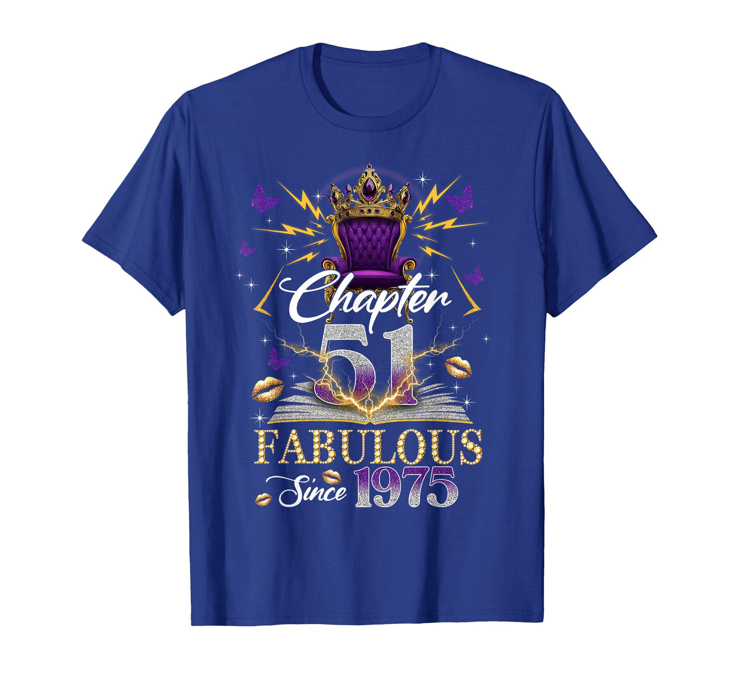 Chapter 51 Fabulous Since 1975 51st Birthday Women Girls T-Shirt