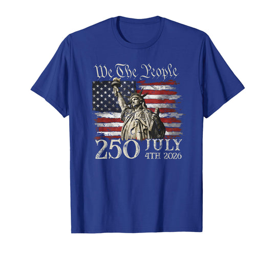 250 Years American 250th Anniversary US USA Flag 4th of July T-Shirt