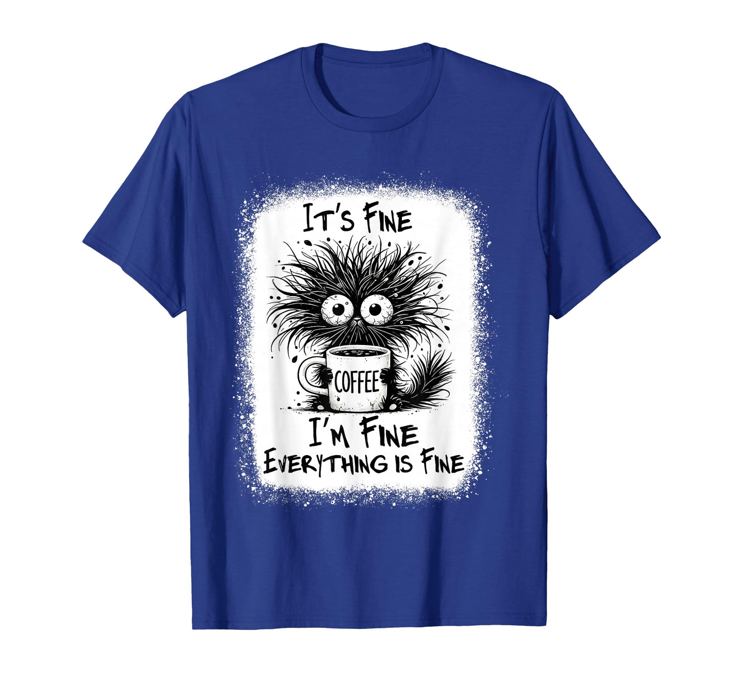 It's Fine I'm Fine Everything is Fine Funny Saying Black Cat T-Shirt