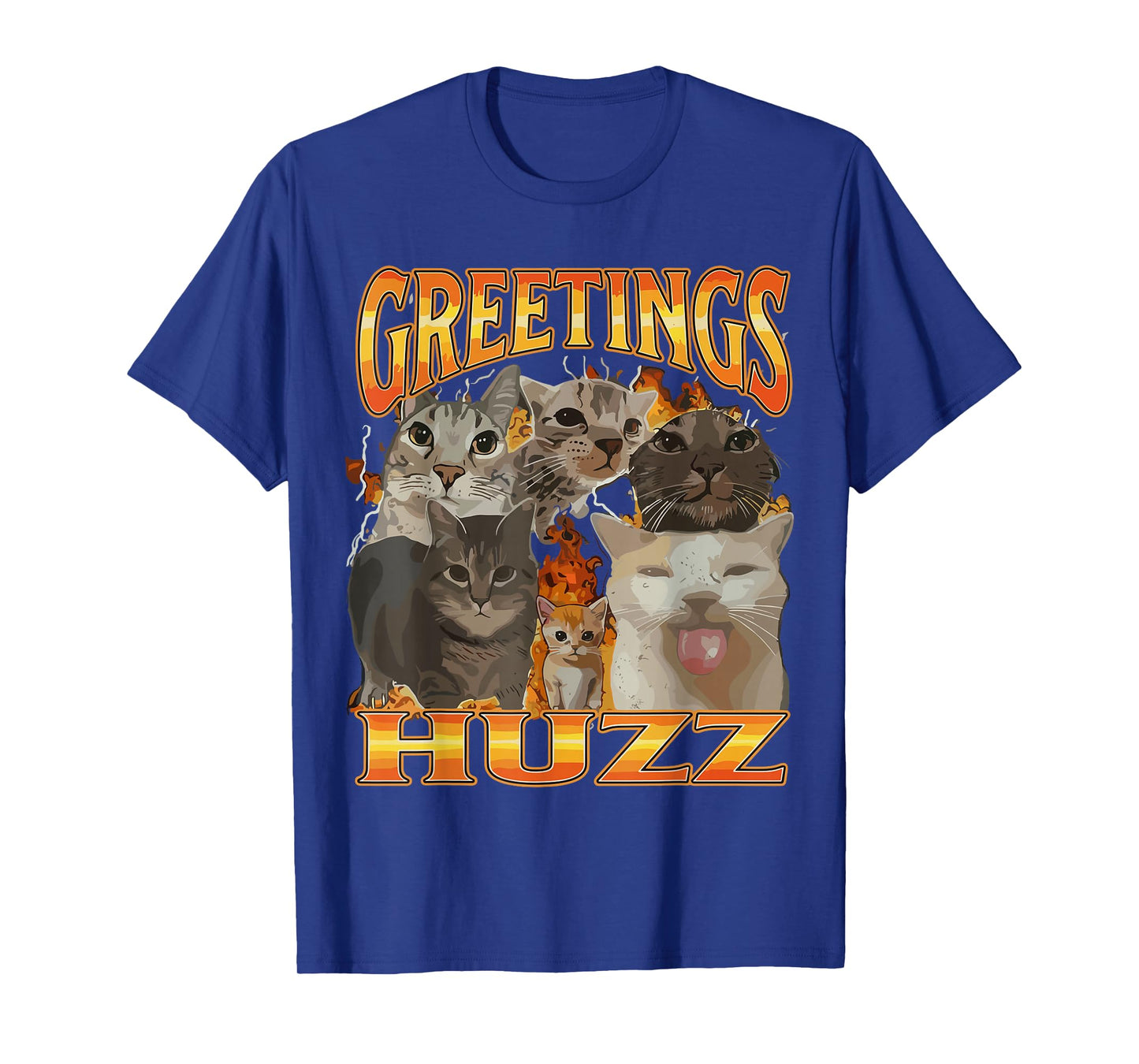 Meme Greetings Huzz Shirt, Funny Silly Cat Lollipop T-Shirt