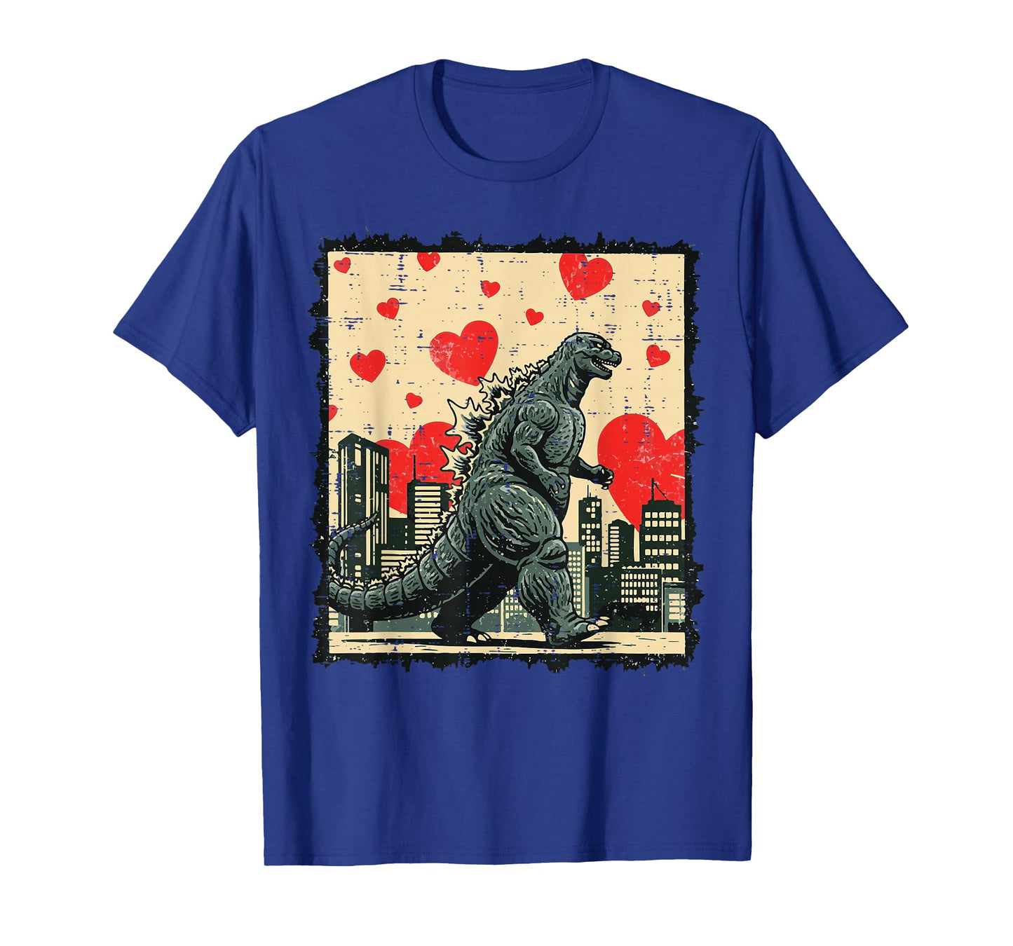 Valentines Day Japanese Monster Hearts Kaiju Men Women Kids T-Shirt
