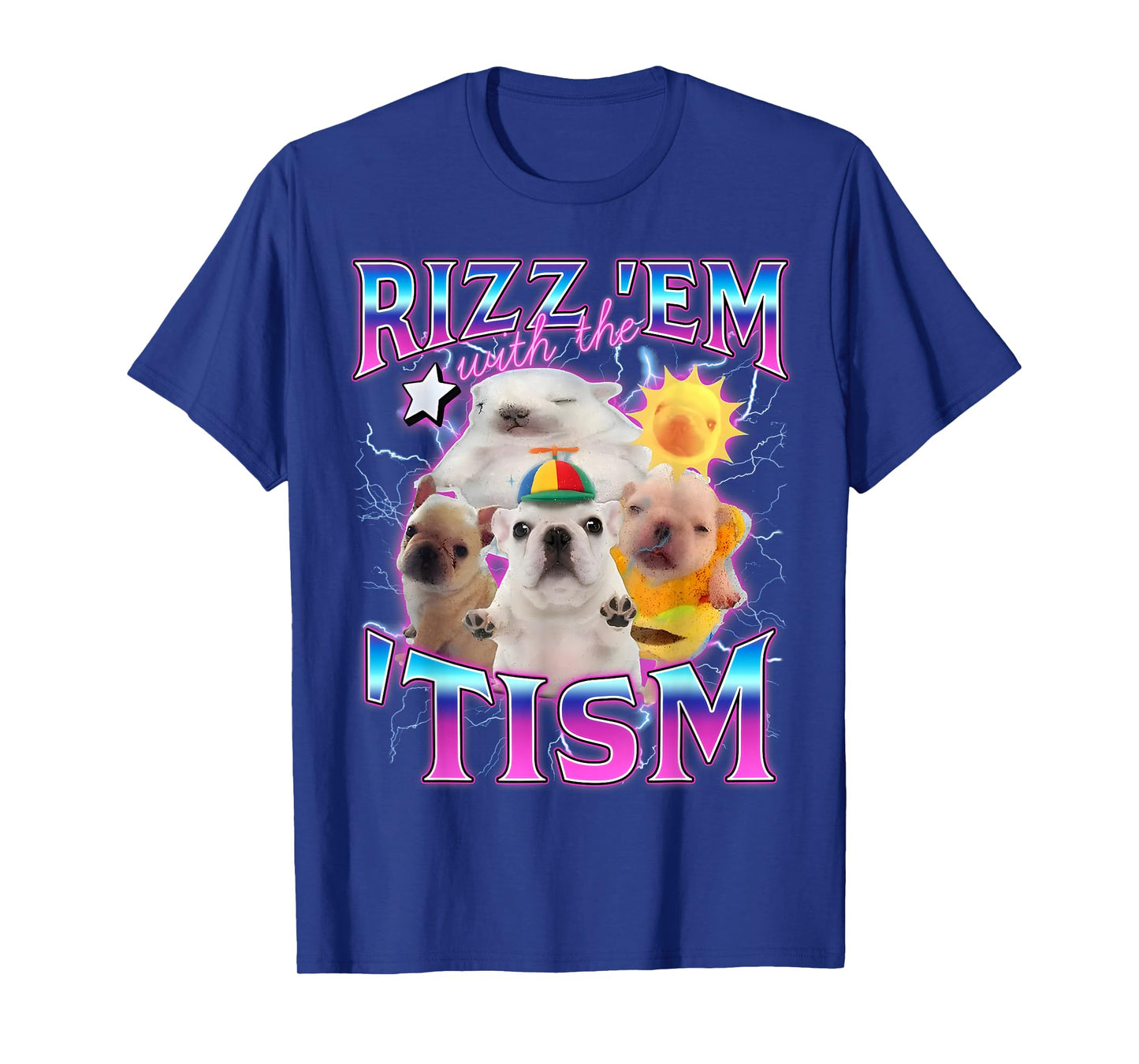 Autism Funny Rizz Em with The Tism Meme Austistic Pibble T-Shirt