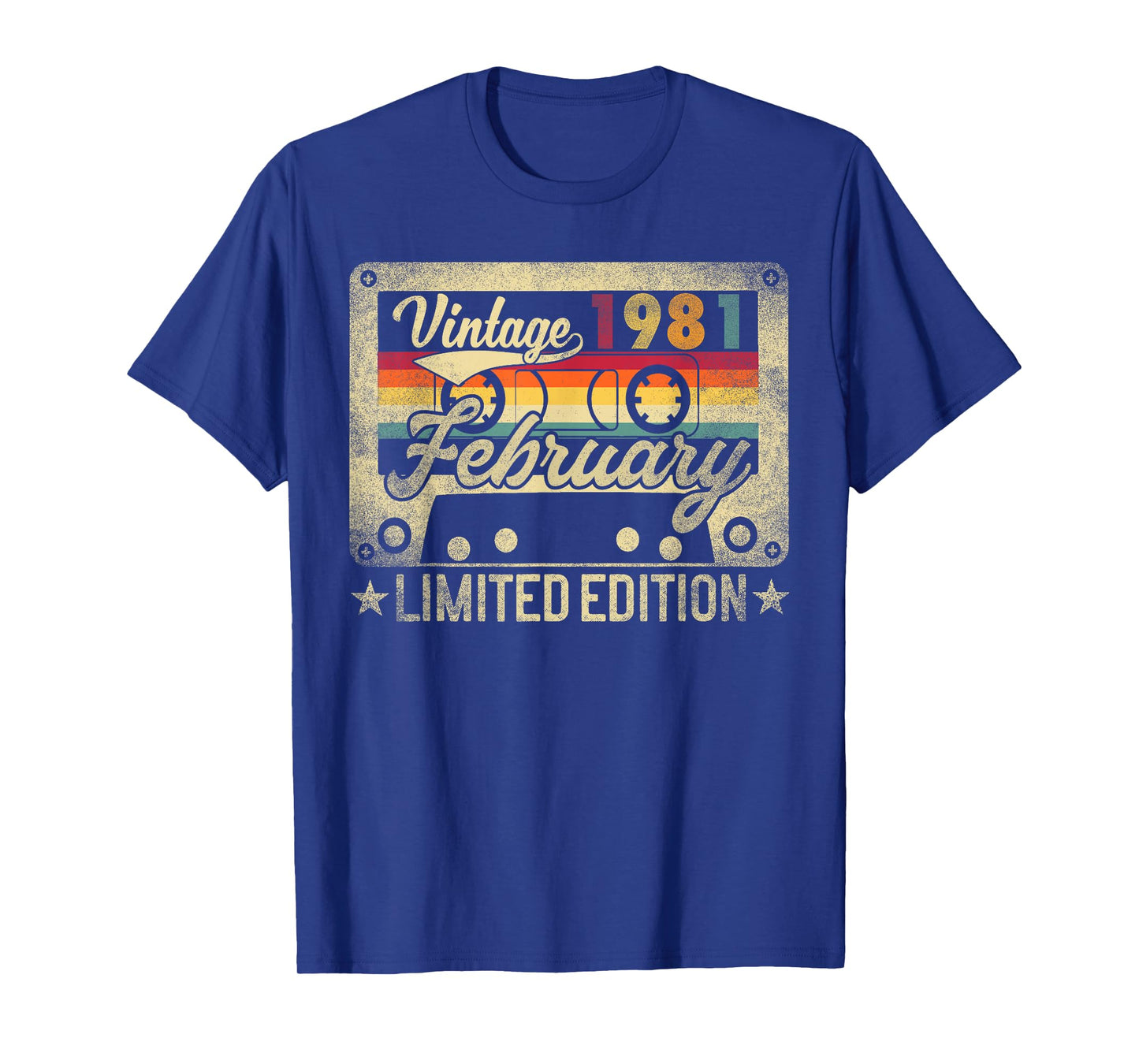 Vintage 1981 February 45 Years Old 45th Birthday Men Women T-Shirt