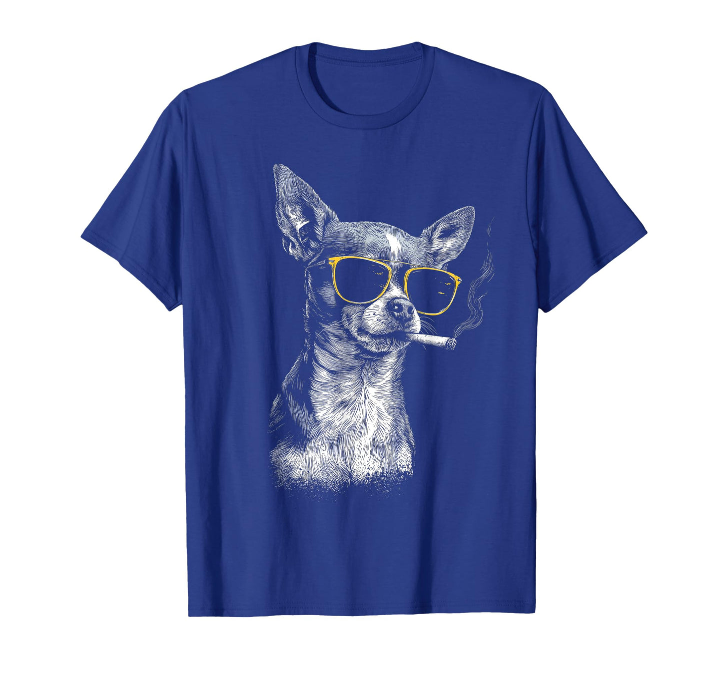 Chihuahua Smoking Cigarette Funny Dog T-Shirt