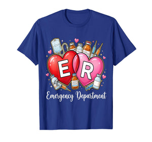 Cute Emergency Department Valentine ER Valentines Nurse T-Shirt