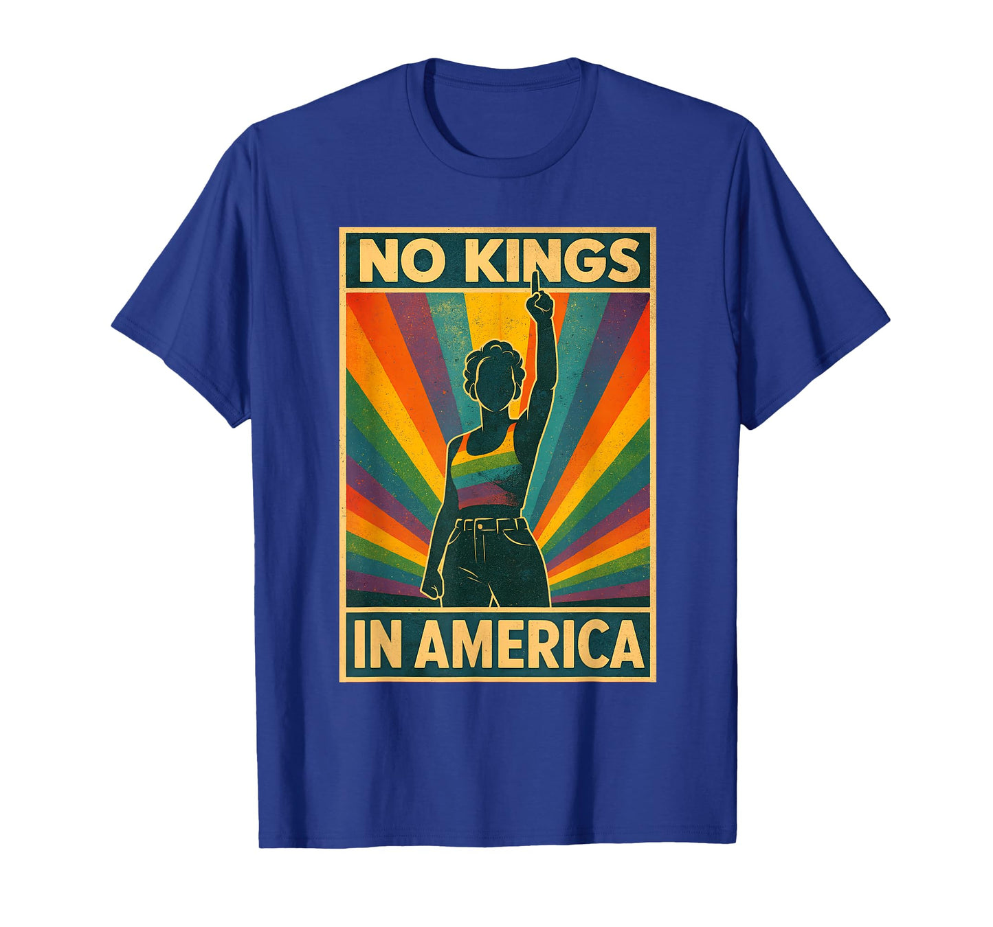 No Kings Retro Patriotic LGBT T-Shirt